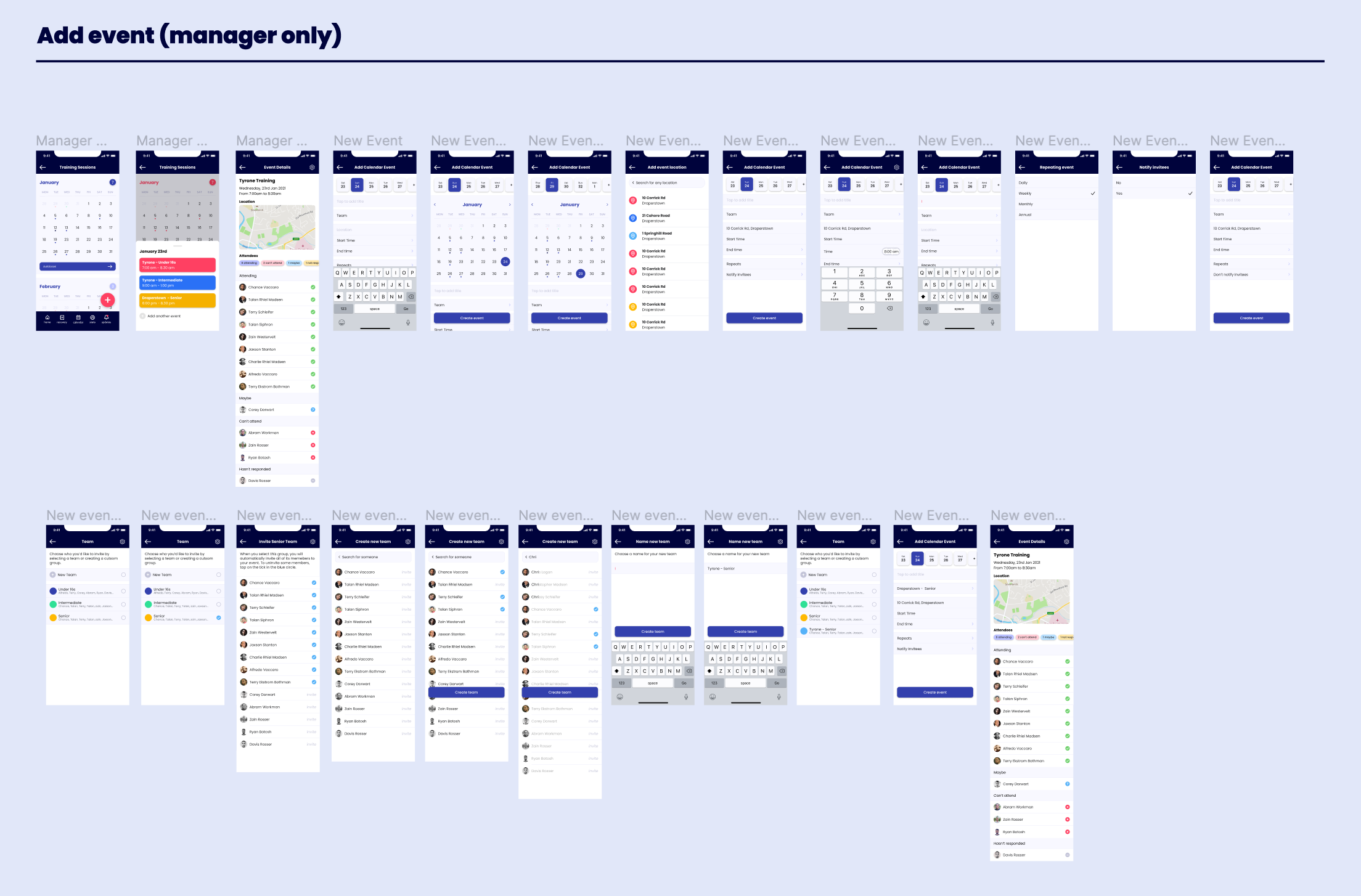 Figma wireframes